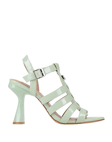 LIU •JO Sandals Light green Textile fibres