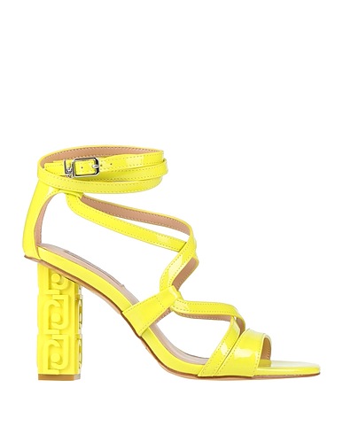 LIU •JO Sandals Lime green Textile fibers