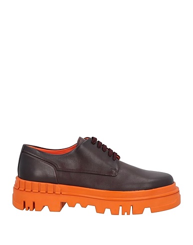 SANTONI Laced shoes Dark brown Soft Leather