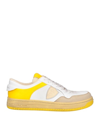 PHILIPPE MODEL Sneakers Khaki Leather, Textile fibers