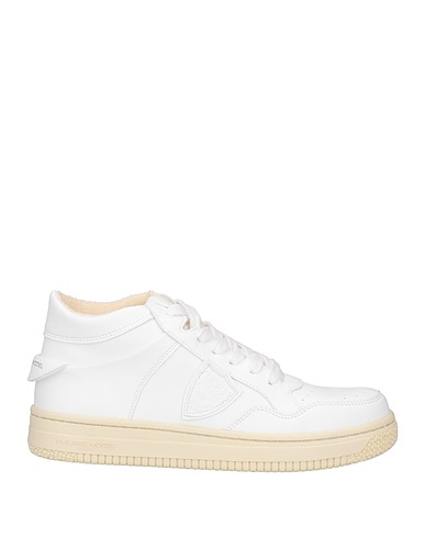 PHILIPPE MODEL Sneakers White Soft Leather, Textile fibres