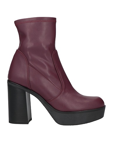 LORENZO MARI Ankle boot Plum Soft Leather