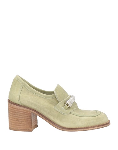 DIVINE FOLLIE Loafers Sage green Soft Leather