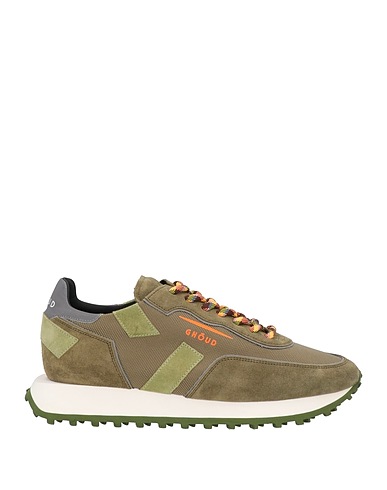 GHŌUD Venice Sneakers Military green Soft Leather, Textile fibres