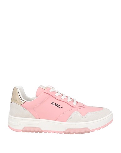 KARL LAGERFELD Sneakers Pink Leather, Textile fibers