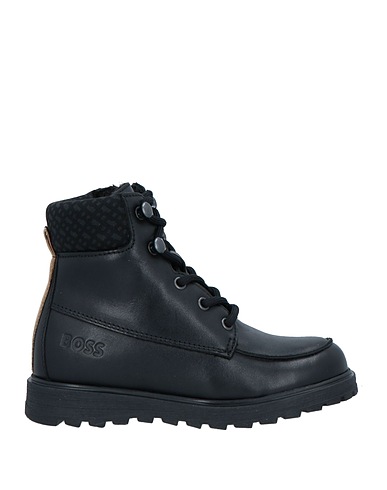 BOSS Ankle boot Black Soft Leather, Textile fibres