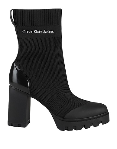 CALVIN KLEIN JEANS Ankle boot Black Textile fibres