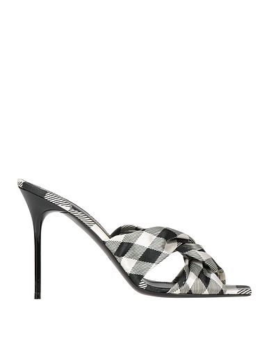 BALMAIN Sandals Black 72% Viscose, 28% Silk