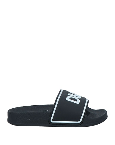DOLCE&GABBANA Beach sandals  Black Soft Leather