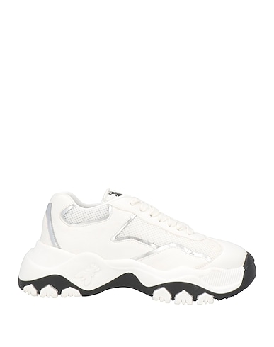 PATRIZIA PEPE Sneakers White Textile fibers, Soft Leather