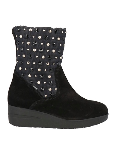 RUCOLINE Ankle boot Black Textile fibres, Soft Leather