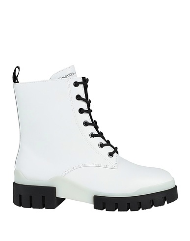 CALVIN KLEIN JEANS Stivaletti Bianco Pelle
