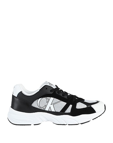 CALVIN KLEIN JEANS Sneakers Negro Cuero, Fibras textiles