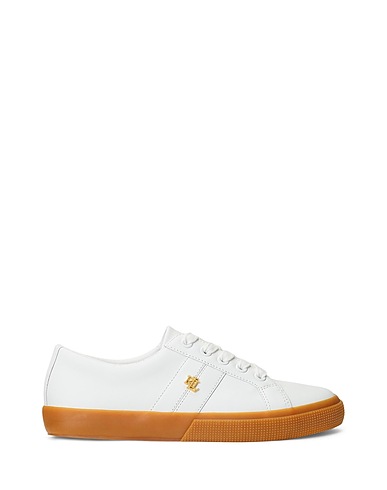 LAUREN RALPH LAUREN Sneakers JANSON IV ACTION LEATHER SNEAKER
 White 100% Bovine leather