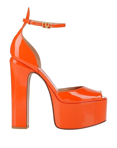 VALENTINO GARAVANI Sandals Orange Soft Leather