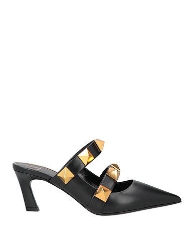 VALENTINO GARAVANI Mules and clogs Black Soft Leather