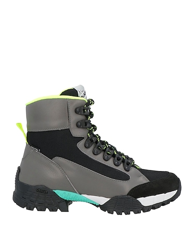 MSGM Ankle boot Black Soft Leather, Textile fibers