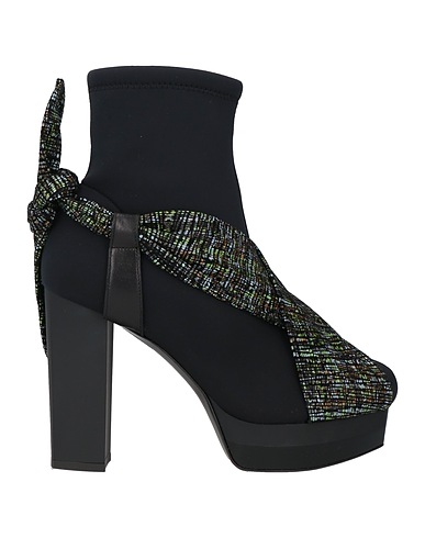 POLLINI Ankle boot Black Textile fibres