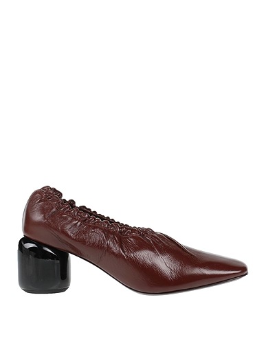 JIL SANDER Pump Dark brown Soft Leather
