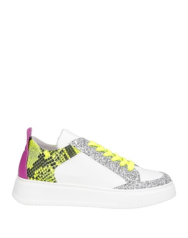 GENEVE Sneakers Weiß Leder, Gewebefasern