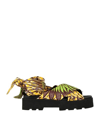 .TESSA Sandals Yellow Textile fibres