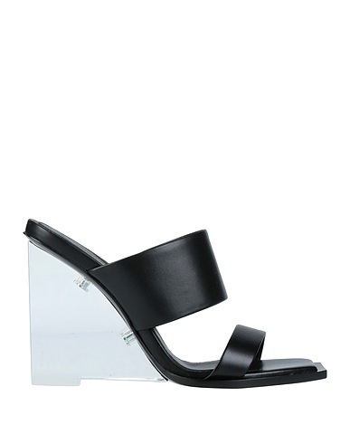 MCQUEEN Sandals Black Leather