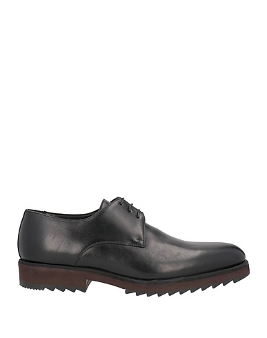 TESTONI Laced shoes Black Calfskin