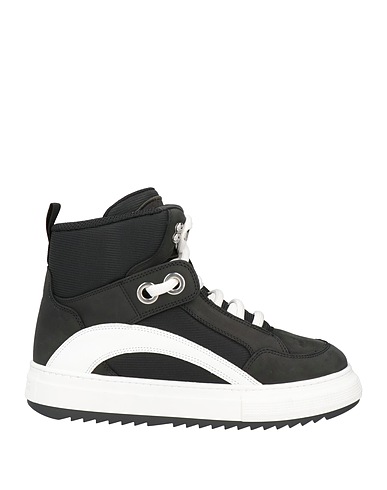 DSQUARED2 Sneakers Black Calfskin, Textile fibres
