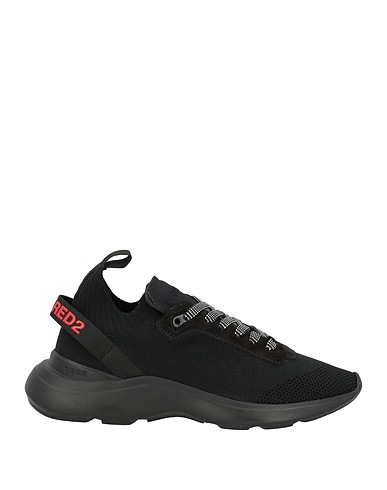 DSQUARED2 Sneakers Black Textile fibres, Soft Leather