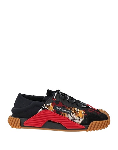DOLCE&GABBANA Sneakers Black 59% Polyamide, 34% Calfskin, 7% Elastane