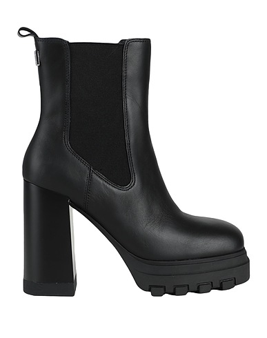 TOMMY JEANS Stiefelette Schwarz 76% Leder, 24% Polyester