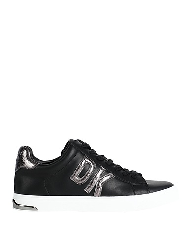 DKNY Sneakers Black Soft Leather, Textile fibers