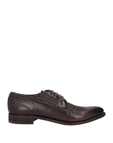 BRECOS Laced shoes Dark brown Leather