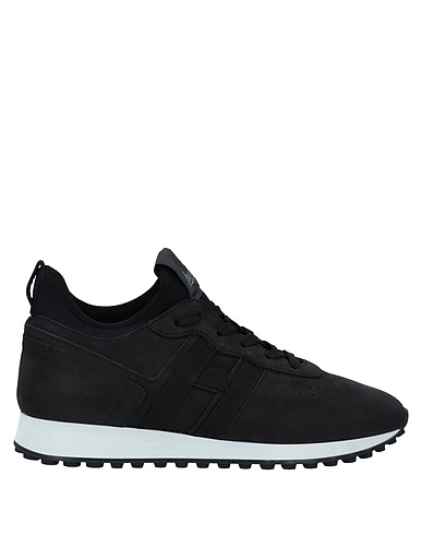 HOGAN Sneakers Black Soft Leather, Textile fibers