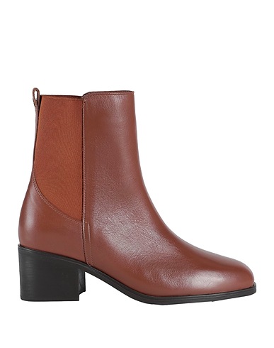 TOMMY HILFIGER Stivaletti Marrone Pelle, Fibre tessili