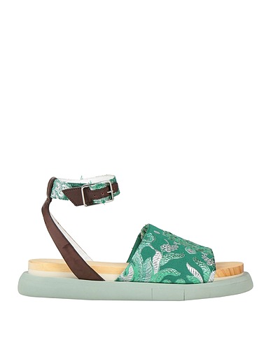 FABI Sandals Green Soft Leather