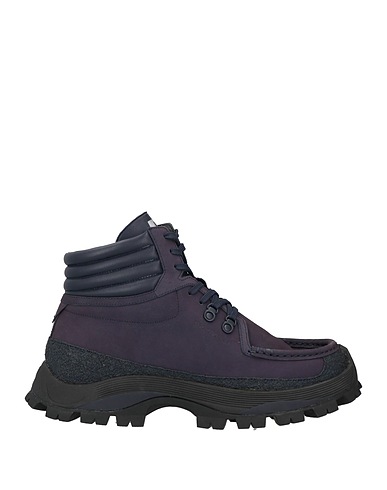EMPORIO ARMANI Stivaletti Prugna Pelle, Fibre tessili