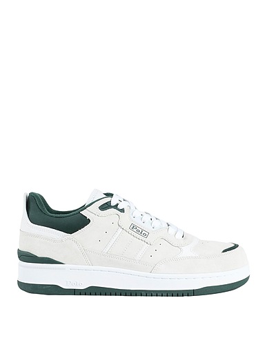 POLO RALPH LAUREN Sneakers Off white Leather, Textile fibers