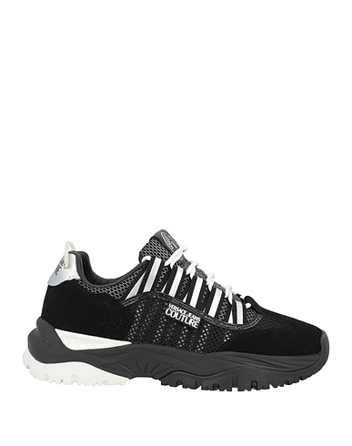 VERSACE JEANS COUTURE Sneakers Schwarz Leder, Gewebefasern, Gummi