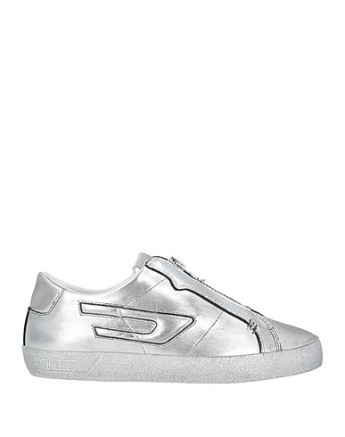 DIESEL FOOTWEAR Silver Soft Leather