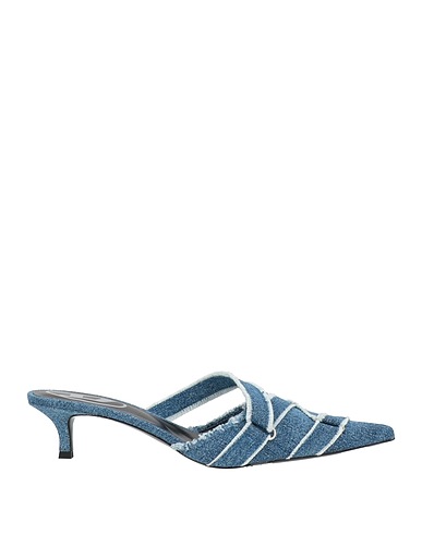 DIESEL Mules and clogs Blue Textile fibers