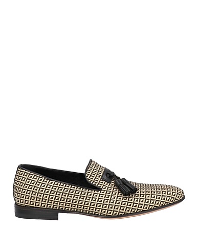 TESTONI Loafers Gold Soft Leather, Textile fibers