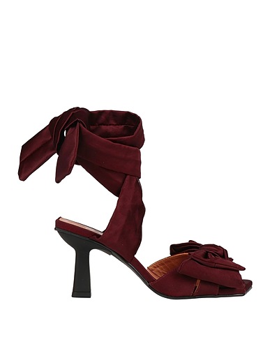 GANNI Sandals Chocolate brown Textile fibers