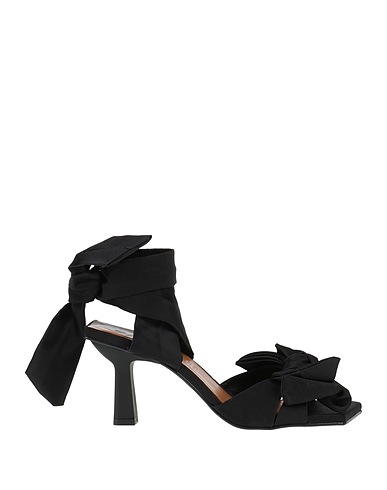 GANNI Flip flops Black Textile fibers