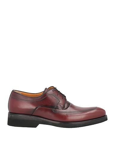 TESTONI Laced shoes Burgundy Calfskin