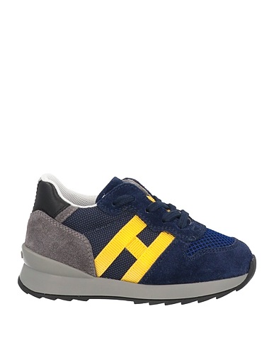 HOGAN Sneakers JUNIOR Blu navy Pelle, Fibre tessili