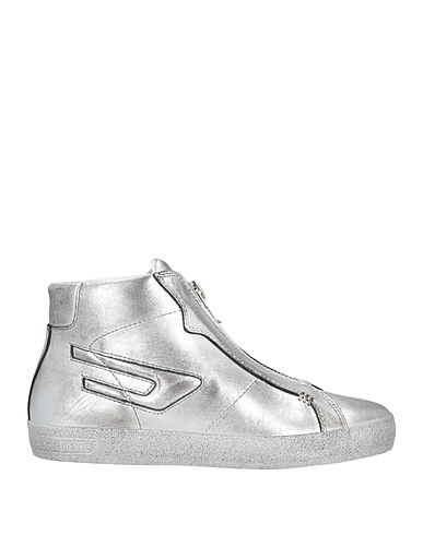 DIESEL Sneakers Silber Kalbsleder