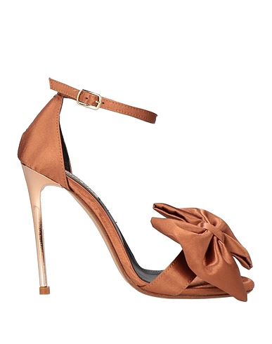 LARA MAY Sandals Bronze Textile fibres
