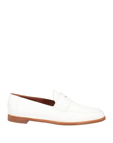 BURBERRY Loafers White Soft Leather