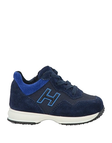 HOGAN Sneakers JUNIOR Blu navy Pelle, Fibre tessili